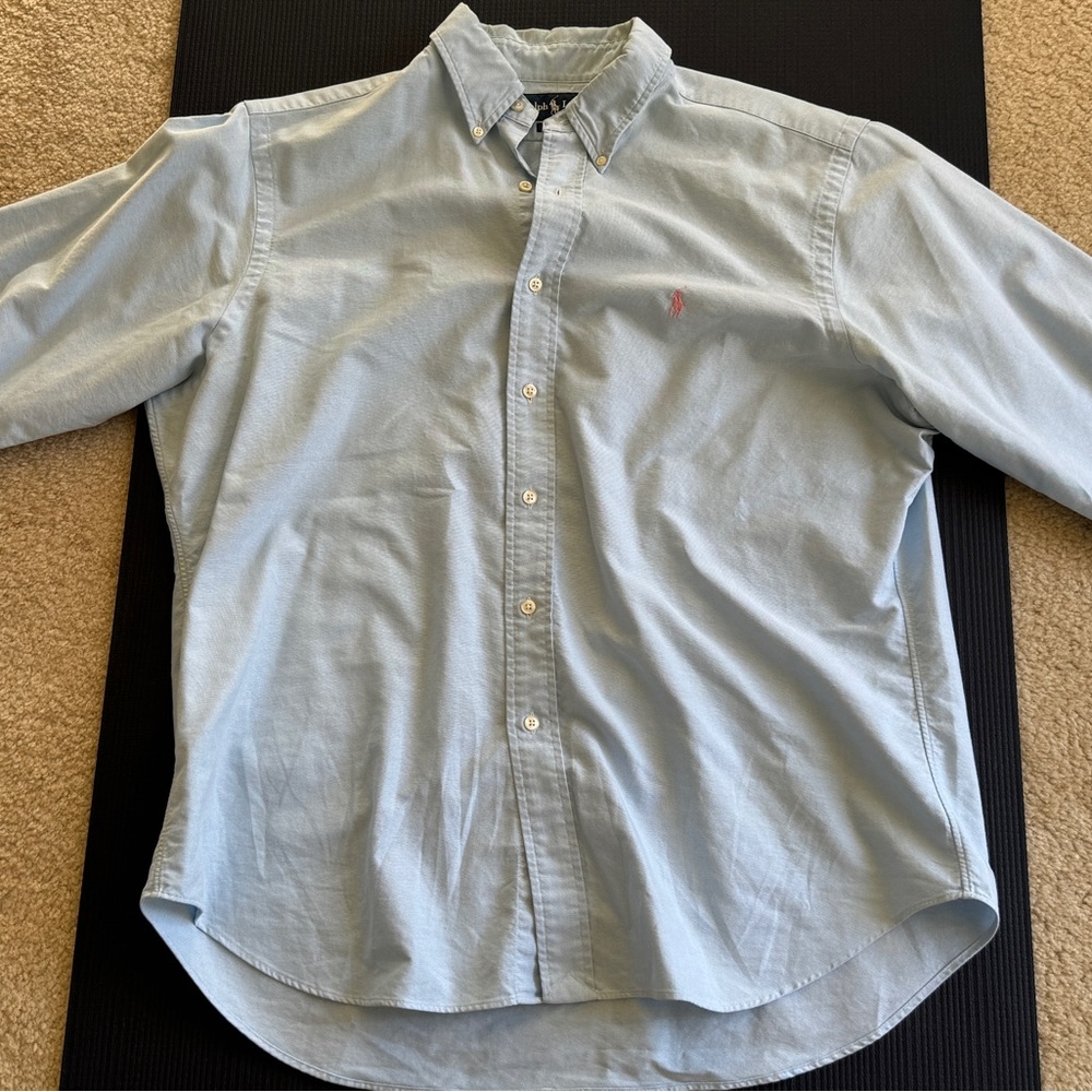 Ralph Lauren Classic Fit Light Blue Dress shirt Size 17 34/35